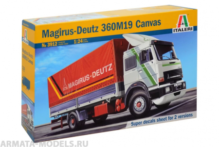 3912ИТ Грузовик Magirus Deutz 360M19 с тентом Italeri