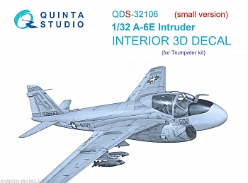QDS-32106 3D Декаль интерьера кабины A-6E Intruder (Trumpeter) (Малая версия)