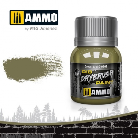 AMIG0607 Ammo Mig Краска акриловая DRYBRUSH  Green