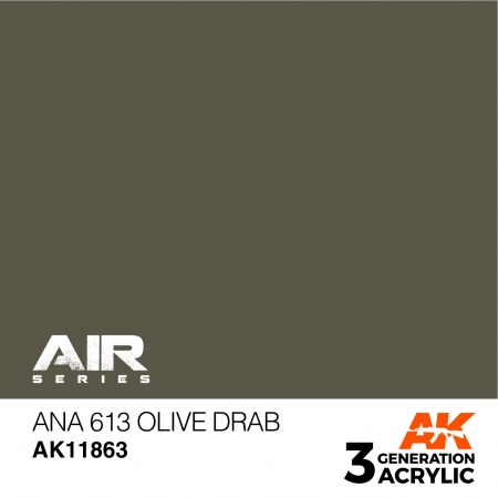 AK11863 Краска акриловая 3Gen ANA 613 Olive Drab
