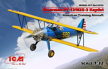 32050 Stearman PT-17/N2S-3 Kaydet , Американский учебный самолет 32050 Stearman PT-17/N2S-3 Kaydet , Американский учебный самолет