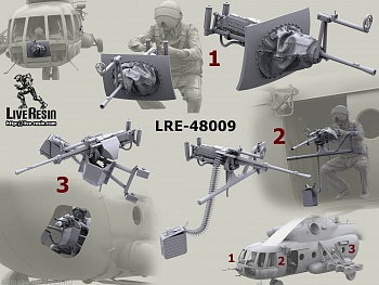 LRE48009 Вертолетные установки пулемета ПКТ для Ми-8. Афганистан - современный период 3 шт.