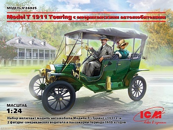 24025 Model T 1911 Touring c американскими автолюбителями