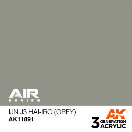 AK11891 Краска акриловая 3Gen IJN J3 Hai-iro (Grey)