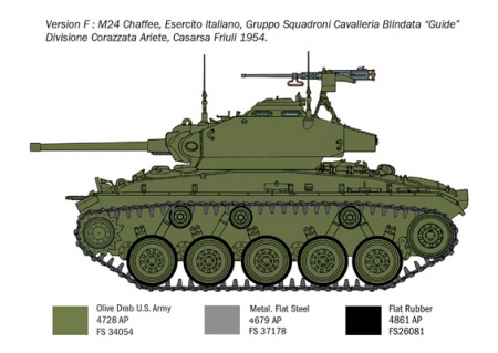 6587ИТ Танк M24 CHAFEE (10013160/170621/0366752, ИТАЛИЯ ) Italeri