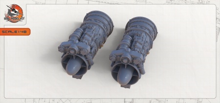 smk48068 Интерьерная часть двигателя ТВ3-117 Seal Model Kit