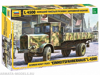 3647 Немецкий тяжёлый грузовик с деревянной кабиной L-4500 3647 Немецкий тяжёлый грузовик с деревянной кабиной L-4500