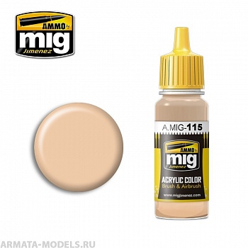 AMIG0115 Ammo Mig Акриловая краска LIGHT SKIN TONE 17 мл