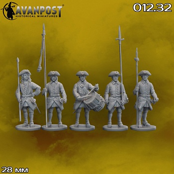 012.32АП Фигуры Мушкетёрская командная группа (1704-1721)