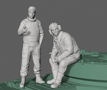 AM35804 SRms35008 1/35 "Набор 2 фигуры. Экипаж БТР. ВС РФ 2000е"