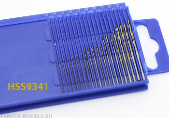 4276J Мини-сверла, HSS 9341, нитрид-титановое покрытие, d 0,3 - 1,6 мм, набор, 20 шт.