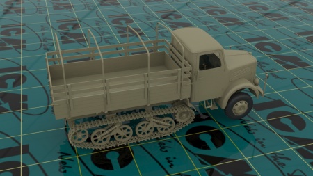 35453 KHD S3000/SS M Maultier, Германский полугусеничный грузовой автомобиль ІІ МВ ICM 35453 KHD S3000/SS M Maultier, Германский полугусеничный грузовой автомобиль ІІ МВ ICM
