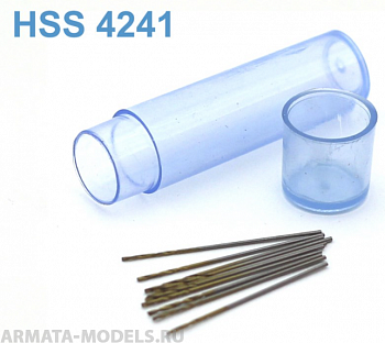 42259J Мини-сверло, диаметр   0,5 мм, HSS 4241, титановое покрытие, 10 шт./уп.