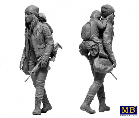 MB24077 Фигуры, «Серия постапокалиптики. Последний Мост. Набор №5. Надежда» Master Box (MB)