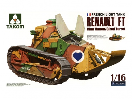 1001T Renault FT Char Canon with Girod Turret Takom