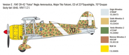 2801ИТ Самолет FIAT CR.42 Falco Italeri