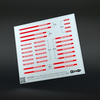 EM72001 Гибкие двухсторонние предупреждающие ленты (Remove before flight warning streamers)