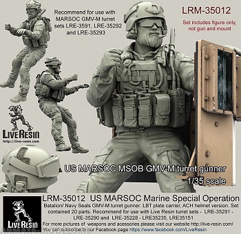 LRM35012 Стрелок пулеметчик Корпуса Морской Пехоты США MARSOC для размещения в башнях автомобилей повышенной проходимости и бронетехники. LRM35012 Стрелок пулеметчик Корпуса Морской Пехоты США MARSOC для размещения в башнях автомобилей повышенной проходимости и бронетехники.