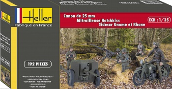 81102 Наборы для диорам Canon de 25mm Mitrailleuse Hotchkiss Sidecar Gnome et Rhone