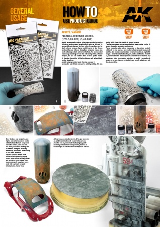 AK9079 трафарет Flexible Airbrush Stencil