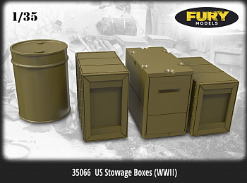 35066FURY Миниатюра US Stowage Boxes (WWII) (8pcs)