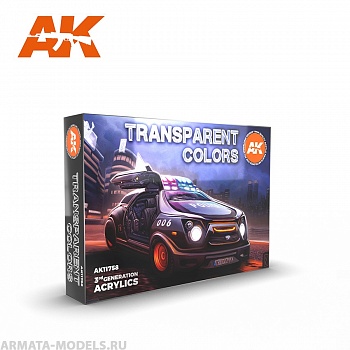AK11758 Набор красок TRANSPARENT COLORS SET 3G