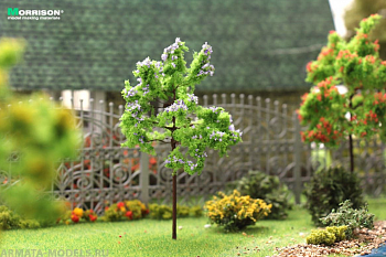 011dcv014 Сиреневое цветущее дерево для макета. Высота 10см.