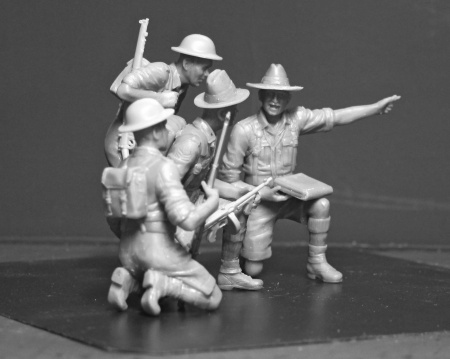 Набор фигурок 35563 Фигуры Гуркхские стрелки (1944), (4 фигуры) ICM
