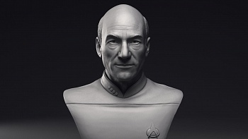AM1024 Бюст Пикард из вселенной Звездный Путь (Star Treck)