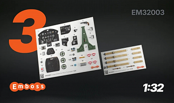 EM32003 Детали кабины  МиГ-3 для модели Trumpeter 1:32 (3D декаль)