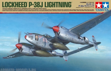 61123T Сборная модель Lockheed P-38J Lightning Tamiya