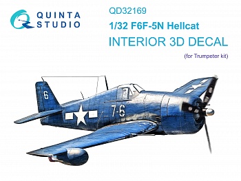 QD32169 3D Декаль интерьера кабины F6F-5N Hellcat (Trumpeter)