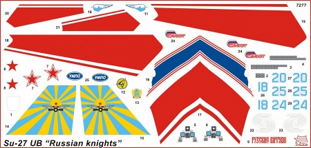 7277 Самолет Су-27УБ Русские витязи Звезда