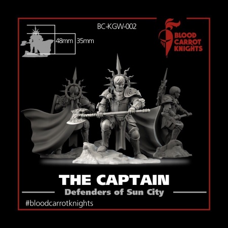 BCK-WG-025 Капитан | Игровая миниатюра 32 мм Blood Carrot Knights