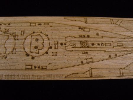 AW20011 Деревянная палуба для IJN Mutsu 1943