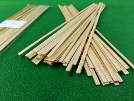 5130 рейки 1х5 мм - длина 300 мм - сосна - 50 шт
