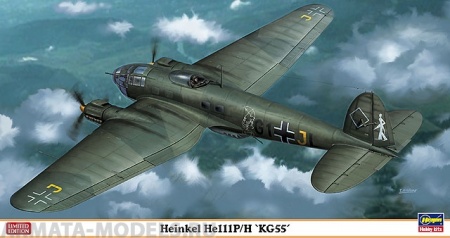 01954 Самолёт Heinkel He111P/H KG55 Limited Edition Hasegawa