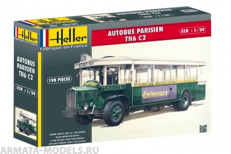 80789HL Автомобиль  AUTOBUS PARISIEN TN6 C2 (1:24) Heller