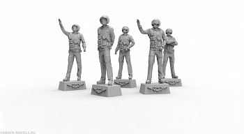 72111-1TMP ПИЛОТЫ ВКС РФ. 5 шт. Набор №6