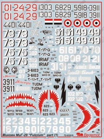 72032 Декаль Микоян МиГ-29 (1)