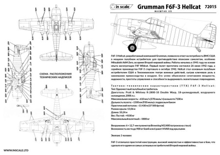 72015 F6F - 3 Hellcat - палубный истребитель InScale