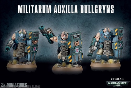 47-14GW Набор Милитарум Ауксиллия. Быкрины (Militarum Auxilla Bullgryns)