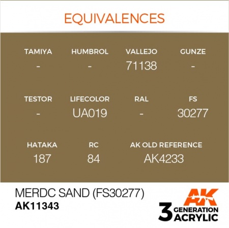AK11343 Краска акриловая 3Gen MERDC Sand (FS30277)