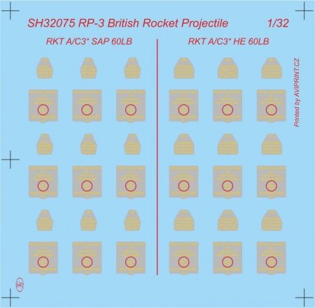 SH32075 RP-3 60Lb SAP British WWII Rockets Special Hobby
