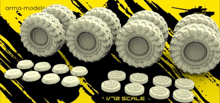 AM72341 Высокодетализированные колеса под нагрузкой для РСЗО Смерч/ Торнадо-С