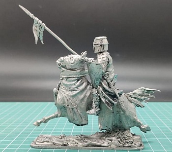 4277ТБ ВИМ, конный рыцарь – крестоносец с копьем со значком, 54 мм