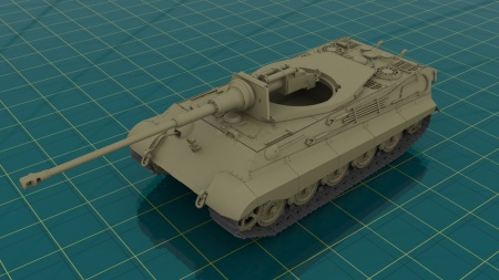 35363 Pz.Kpfw.VI Ausf.B Королевский тигр с башней Хеншель (позднего производства), Германский тяжелый танк ICM