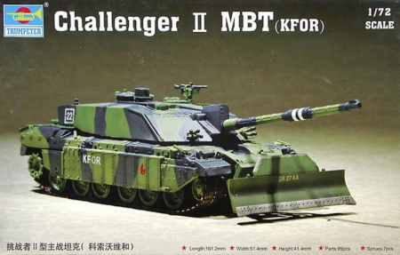 07216P Английский ОБТ Challenger II с грейдерским ножом (KFOR) Trumpeter
