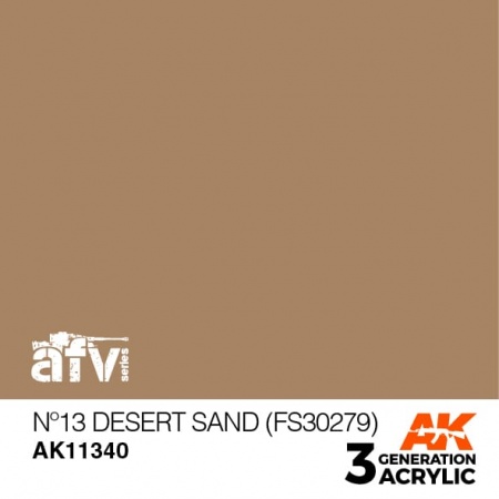 AK11340 Краска акриловая 3Gen N13 Desert Sand (FS30279)