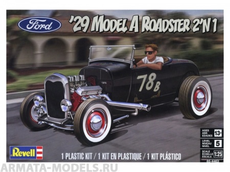 Автомобиль  '29 Ford Model A Roadster Revell